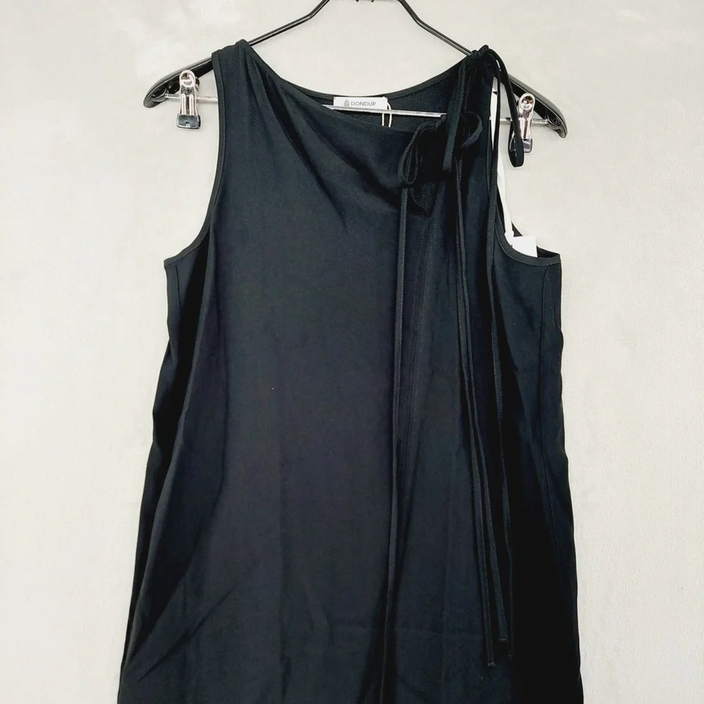 NEW Dondup Black Sleeveless Bow Neck Maxi Shift Dress P1878 - Picture 3 of 10